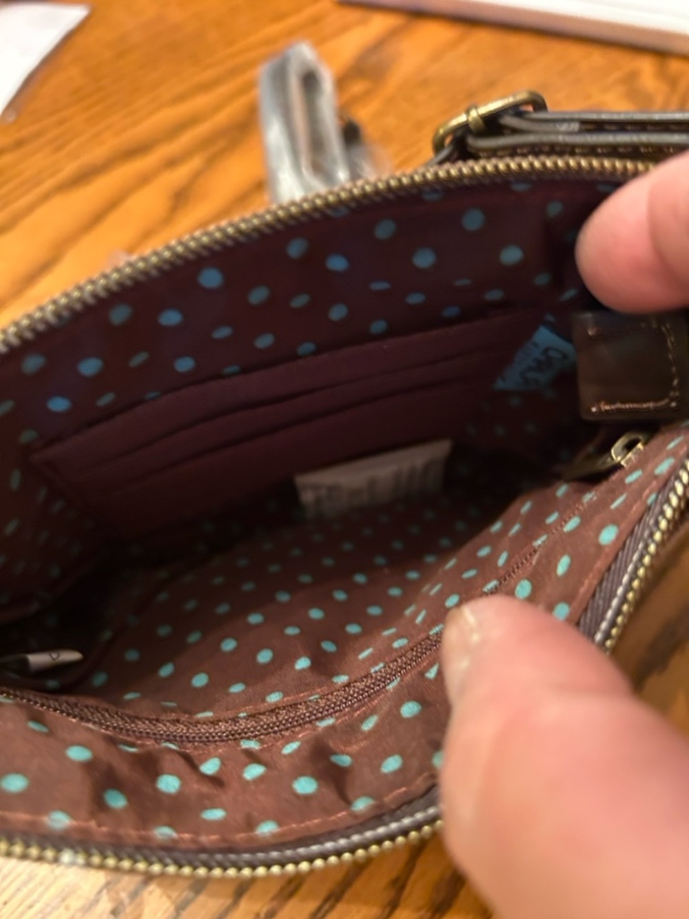 Chala Brown & Tan Crossbody Handbag - Picture 5 of 6